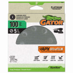 GATOR Gator Shopsmith 9022 Sanding Disc, 5 in Dia, 100 Grit, Medium, Aluminum Oxide Abrasive, Film Backing, Vented TOOLS GATOR