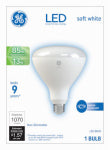 GE GE 24261 LED Bulb, Flood/Spotlight, BR40 Lamp, 85 W Equivalent, E26 Lamp Base, Soft White Light, 2700 K Color Temp ELECTRICAL GE