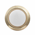 GLOBE ELECTRIC Wired Doorbell Push Button, LED Light, Round, Gold Rim, Pearl Center