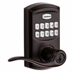 ASSA ABLOY AMERICAS RESIDENTIALINC. 917 SmartCode Electronic Tustin Lever, Venetian Bronze, 30 Customizable Codes