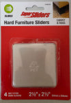SHEPHERD HDWE. PROD., LLC. Super Sliders 2 1/2" Square Hard Beige, 4 Piece