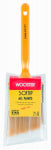 WOOSTER BRUSH Wooster Q3208-2-1/2 Paint Brush, Pearl/White/Yellow, Plastic Handle, 2-1/2 in W, Angle Sash Brush, 2-7/16 in L Bristle PAINT WOOSTER BRUSH