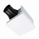 BROAN MFG Broan Roomside Series BE8 Bathroom Exhaust Fan, 7-1/2 in L, 7-1/4 in W, 0.2 A, 120 V, 1-Speed, 80 cfm Air, Metal, White PLUMBING, HEATING & VENTILATION BROAN MFG