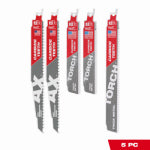 MILWAUKEE ELECTRIC TOOL CORP 5-Pc. Sawzall Reciprocating Saw Blade Set, Carbide Teeth TOOLS MILWAUKEE ELECTRIC TOOL CORP