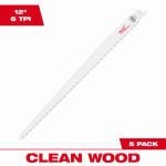 MILWAUKEE Milwaukee 48-00-5017 Reciprocating Saw Blade, 3/4 in W, 12 in L, 6 TPI TOOLS MILWAUKEE