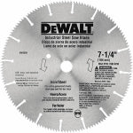 DEWALT DEWALT DW3330 Saw Blade, 7-1/4 in Dia, 5/8 in Arbor, 16-Teeth, Steel Cutting Edge, Applicable Materials: Metal TOOLS DEWALT