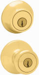 ASSA ABLOY AMERICAS RESIDENTIALINC. Security Tylo Entry Lockset And Double Cylinder Deadbolt Combo Pack, Brass HARDWARE & FARM SUPPLIES ASSA ABLOY AMERICAS RESIDENTIALINC.