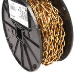 APEX TOOLS GROUP LLC #3 Brass Coil Chain, 50 Ft.