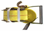 MAX CO LTD Ratchet Tie-Down, Double J-Hooks, 27 Ft. x 2 In.