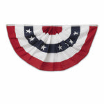 ANNIN FLAGMAKERS U.S. Fan Flag Bunting, Pleated Polycotton, 3 x 6-Ft.