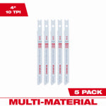 MILWAUKEE Milwaukee 48-42-2310 Jig Saw Blade, 9/32 in W, 4-1/8 in L, 10 TPI, Bi-Metal Cutting Edge TOOLS MILWAUKEE