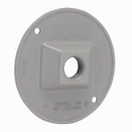 RACO INCORPORATED Round Weatherproof Cluster Cover, (1) 1/2 in. Threaded Outlet, Gray ELECTRICAL RACO INCORPORATED