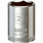 DEWALT DEWALT DWMT86521OSP Drive Socket, 21 mm Socket, 1-1/2 in OAL, 1/2 in Drive, 6-Point, Vanadium Steel, Polished Chrome TOOLS DEWALT