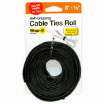 JJAAMM LLC Self-Gripping Cable Ties, Reusable, Multi Color, 1/2 x 8 In., 50-Pk.