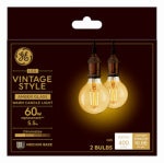 GE GE 33542 LED Lamp, Edison, G25 Lamp, 60 W Equivalent, E26 Medium Lamp Base, Dimmable, Amber, Warm Candle Light ELECTRICAL GE