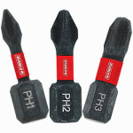 FREUD 3-Pc. Phillips Drive Bit Set, 1-In., #1, #2 & #3 TOOLS FREUD