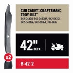OREGON TOOL INC Oregon 42 In. Deck Riding Lawnmower Mulching Blade - Fits Cub-Cadet, Troy-Bilt, and Craftsman Riding Mowers (2-Count)