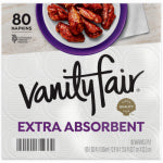 VANITY FAIR Vanity Fair 35236 Extra Absorbent Napkin, 6.38 in L, 6.38 in W, 2-Ply, Paper CLEANING & JANITORIAL SUPPLIES VANITY FAIR