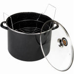CINSA USA Heavy-Gauge Water Bath Canner With Rack & Glass Lid, 21 Qt. HOUSEWARES CINSA USA