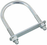 ASSA ABLOY AMERICAS RESIDENTIALI NC U-Bolt with Plate & Nuts, Zinc, 1/2 x 3-1/2 x 6 In.