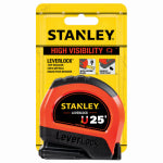 STANLEY STANLEY STHT30818S Tape Measure, 25 ft L Blade, 1 in W Blade, Steel Blade, ABS Case, Black/Yellow Case TOOLS STANLEY
