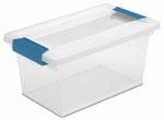 STERILITE Sterilite 19628604 Clip Box, Plastic, Blue Aquarium/Clear, 11 in L, 6-5/8 in W, 5-3/8 in H HOUSEWARES STERILITE