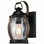 WESTINGHOUSE LIGHTING CORP Canyon Outdoor Wall Fixture, 1 Light, Black and Barnwood Finish ELECTRICAL WESTINGHOUSE LIGHTING CORP