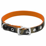 WESTMINSTER PET PRODUCTS IMP Dog Collar, Reversible Camo/Orange, 1 x 20 to 24-In.
