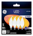 GE GE Industrial Solutions 37418 LED Bulb, Decorative, CAC Lamp, 40 W Equivalent, E12 Lamp Base, Dimmable, Frosted ELECTRICAL GE
