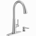 AMERICAN STANDARD American Standard Maven 9319300.002 Series Pull-Down Kitchen Faucet with Soap Dispenser, 8-5/8 in, Chrome Plated, Metal PLUMBING, HEATING & VENTILATION AMERICAN STANDARD