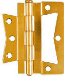 ASSA ABLOY AMERICAS RESIDENTIALI NC 2-Pk., 3-1/2 In. Brass Non-Mortise Hinges