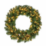 PULEO ASIA LIMITED Christmas Wreath, 100 Warm White LED Lights, 30-In.