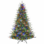 PULEO ASIA LIMITED Pre-Lit Nottingham Fir Artificial Christmas Tree, 400 Dual Color LED Lights, 9 Functions, 7.5 Ft.