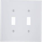 LEVITON MFG CO WHT 2-TOGGLE WALL PLATE