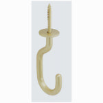 ASSA ABLOY AMERICAS RESIDENTIALI NC Modern Ceiling J Hook, Brushed Gold, 50-Lb. Load, 3-11/32 In. HARDWARE & FARM SUPPLIES ASSA ABLOY AMERICAS RESIDENTIALI NC