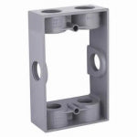 RACO INCORPORATED 1-Gang Weatherproof Extension Adapter, Six 1/2 in. Threaded Outlets, Gray ELECTRICAL RACO INCORPORATED