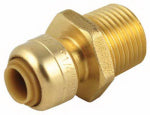 SHARKBITE SharkBite U110LFA Pipe Connector, 1/4 x 1/2 in, MNPT, Brass, 200 psi Pressure PLUMBING, HEATING & VENTILATION SHARKBITE