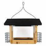 NATURE'S WAY BIRD PRODU Nature's Way CWF19 Hopper Bird Feeder, 6 qt, Mixed Seeds, Suet Cake, Sunflower Seed, 1-Port/Perch, Cedar/Steel PET & WILDLIFE SUPPLIES NATURE'S WAY BIRD PRODU