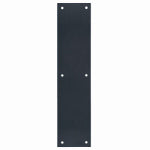 TELL MANUFACTURING INC Door Push Plate, Matte Black, 3.5 x 15 In.