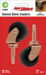 SHEPHERD HDWE. PROD., LLC. 2" Rubber Office Wheel Stem Casters 2 Pack