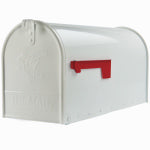 SOLAR GROUP Elite Post-Mount Mailbox, Large, White Steel HARDWARE & FARM SUPPLIES SOLAR GROUP