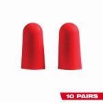 MILWAUKEE Milwaukee 48-73-3001 Ear Plugs, 32 dB NRR, Tapered, Foam Ear Plug, Red Ear Plug, Includes: (10) Pairs of Ear Plugs CLOTHING, FOOTWEAR & SAFETY GEAR MILWAUKEE