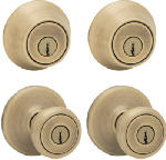 ASSA ABLOY AMERICAS RESIDENTIALINC. Security Combination Lockset, Antique Brass HARDWARE & FARM SUPPLIES ASSA ABLOY AMERICAS RESIDENTIALINC.