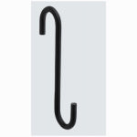 ASSA ABLOY AMERICAS RESIDENTIALI NC Modern S Hook, Black, 50-Lb. Load, 4-3/4 In.
