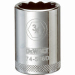 DEWALT DEWALT DWMT74586OSP Drive Hand Socket, 3/4 in Socket, 1/2 in Drive, 12-Point, Steel, Polished Chrome Vanadium TOOLS DEWALT