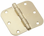 ASSA ABLOY AMERICAS RESIDENTIALI NC Door Hinge, Interior, Round-Edge, Satin Brass, 3-1/2 In.