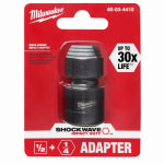 MILWAUKEE Milwaukee 48-03-4410 Socket Adapter, 1/2 in Drive, Hex, Square Drive, 2 in L, Steel TOOLS MILWAUKEE
