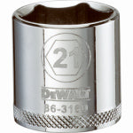 DEWALT DEWALT DWMT86316OSP Drive Hand Socket, 21 mm Socket, 3/8 in Drive, 6-Point, Steel, Polished Chrome Vanadium TOOLS DEWALT