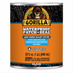 GORILLA Gorilla 105338 Rubberized Coating, Waterproof, Black, 32 oz PAINT GORILLA