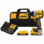 BLACK & DECKER/DEWALT 20-Volt MAX XR Cordless Drill/Driver Kit, Brushless Motor, 1/2-in., (2) Batteries